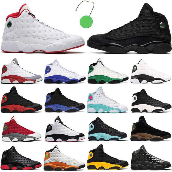 

basketball shoes outdoor sneakers red flint hyper royal playground reverse lucky green black cat 2021 new men jumpman 13s chicago women mens