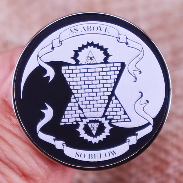 

yin yang as above so below enamel pins lapel pin shirt bag badge jewelry gift, Blue
