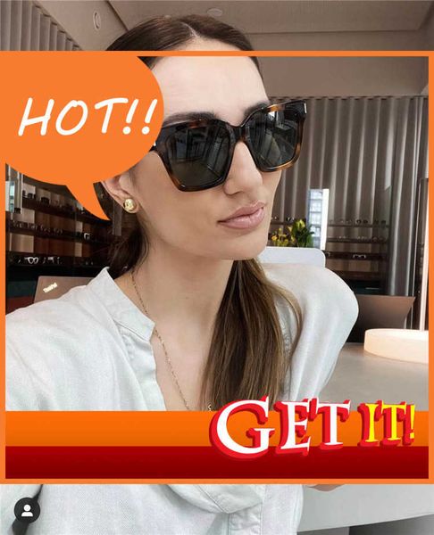 

fashion luxury designer sunglasses new slp plate square sunglass ins net red star same sl507 large frame thin face men's and women&#039, White;black