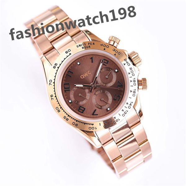 

designer watchs mens panda di mechanical watches 2813 automatic full stainless steel luminous waterproof 40mm mens watch couples style class, Slivery;brown