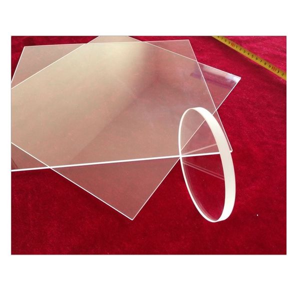 

clear quartz plate od150x5mm od150x20 mm transparent fused silica parts