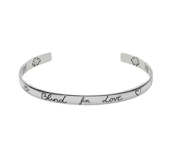 

titanium sport accessories bangle woman designer open bracelet man bracelets blind love s jewelry sliver color3135302