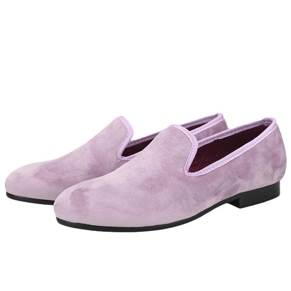 

dress shoes four colors silk velvet men loafers for party and wedding match suit men's slip-on shoes, Black