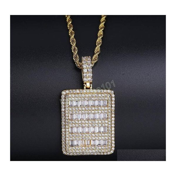 

pendant necklaces hip hop pendant necklace for men women luxury bling cubic zirconia trending fashion 18k gold plated copper circle dhlbw, Silver