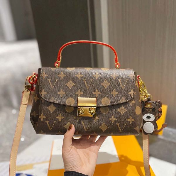 

2022luxurys designers plain diamond lattice bags women handbags ladies fashion shoulder flower checkers purses genuine leather tote bags pur