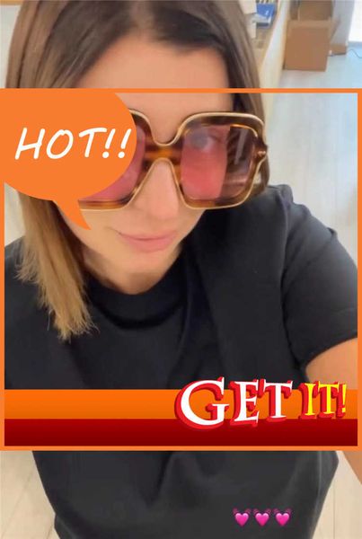 

fashion luxury designer sunglasses 22 new g family ins popular star with gg1241s board square large frame for women, White;black