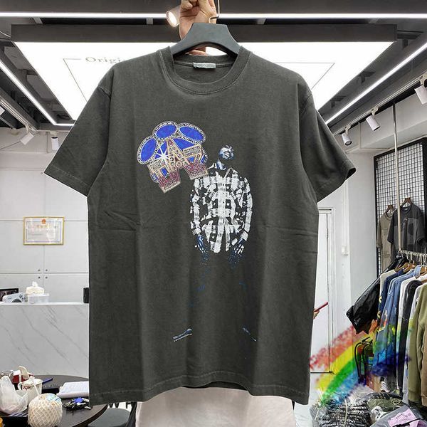 

men's t-shirts 2022ss washed heavy fabric t shirt men women summer style t-shirt tee t221130, White;black