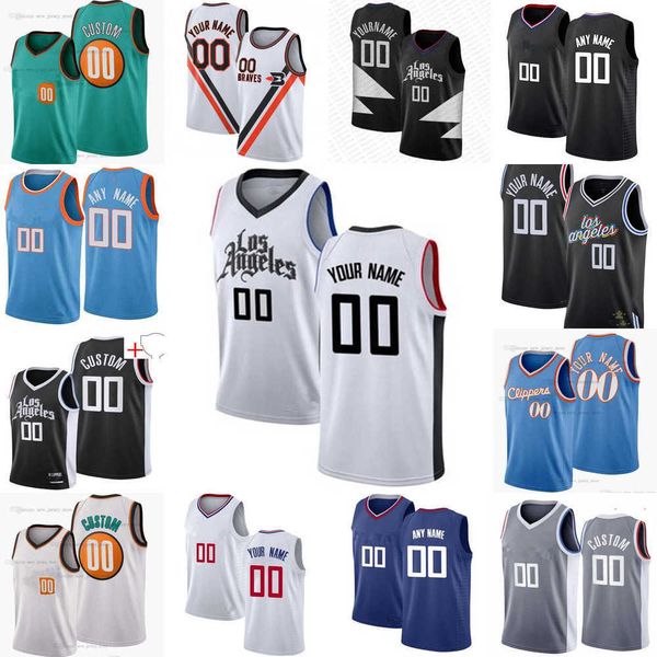 

mens women youth la''clippers''custom 40 ivica zubac 7 amir''coffey 5 luke kennard 8 marcus morris sr. 14 tera, Black;red