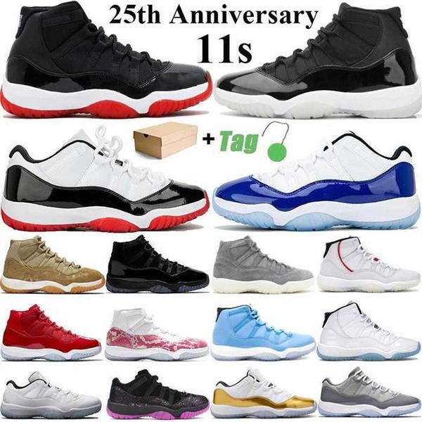 

2021jumpman 11 basketball shoes 11s 25th anniversary 23 concord 45 orange trance bright citrus metallic silver cool grey white bred gs