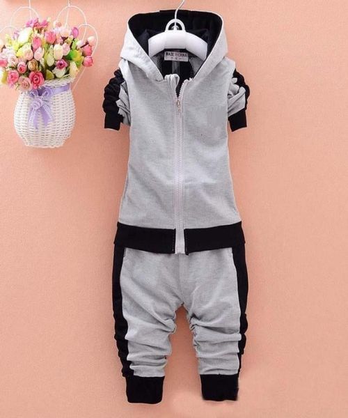 

spring newborn suits new fashion baby boys girls brand suits children sports jacketpants 2pcssets children tracksuits5361618, White