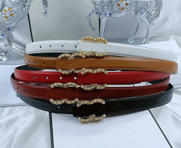 

luxury designer belt womens fashion genuine leather belt alphabet smooth buckle 2.5cm wide jeans dress thin belts gift box, Black;brown
