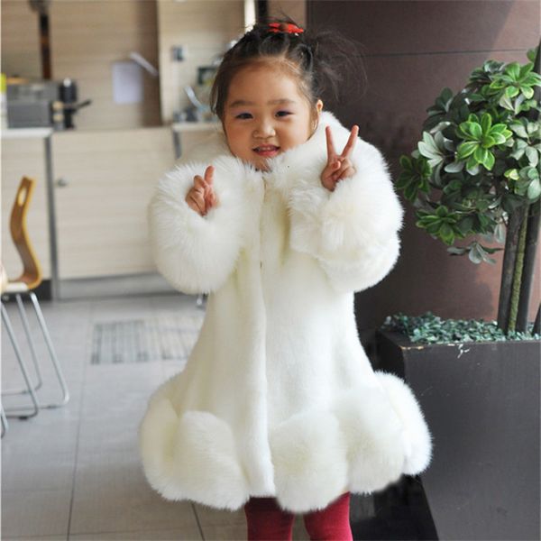 

jackets girls baby's kids coat jacket outwear sweet faux fur warm plus velvet thicken winter autumn outdoor fleece children's clot, Blue;gray