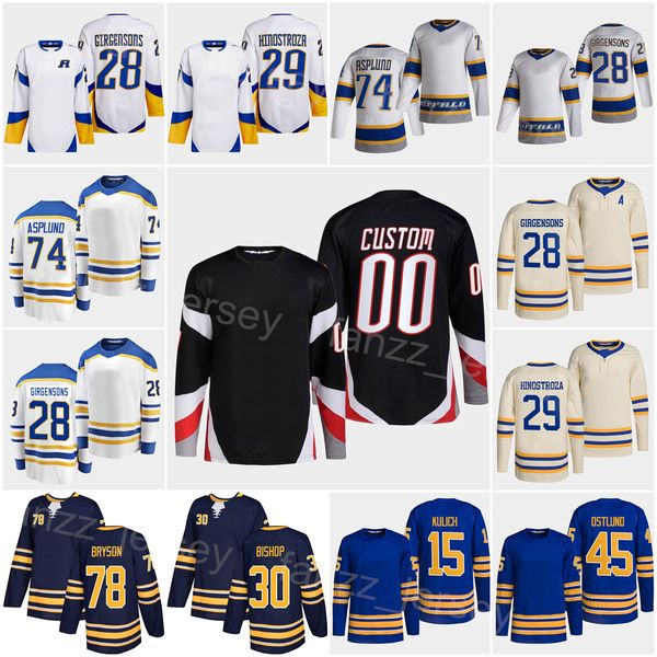 

2023 reverse retro hockey 29 vinnie hinostroza jersey heritage classic 30 ben bishop 93 matthew savoie 45 noah ostlund jiri kulich rasmus as, Black;red