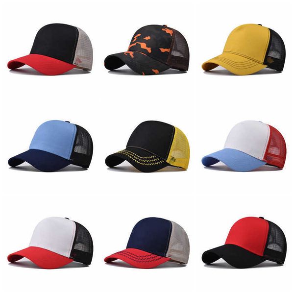 

ball s 2022 multicolor classic mesh hat simple contrast color cotton breathable baseball light plate cap 1201, Blue;gray
