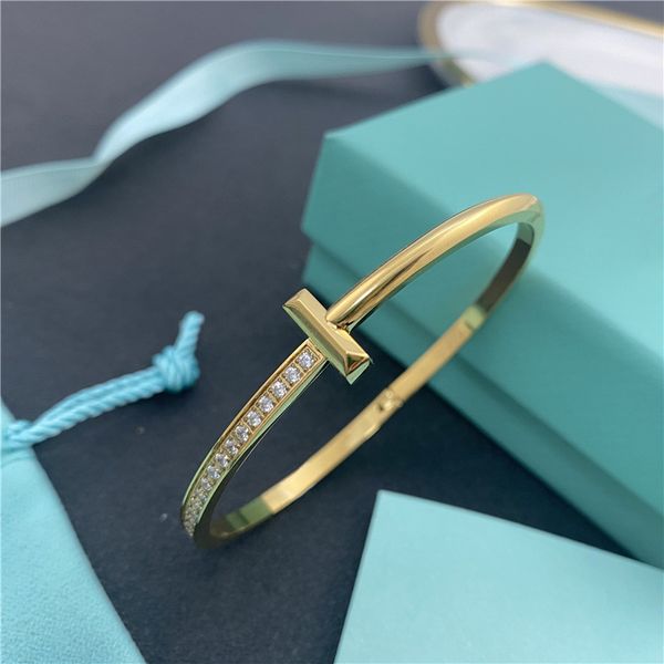 

classic fashion bracelets bangle letter titanium steel designer for women men luxury jewlery gifts woman girl gold silver rose gold wholesal, Black