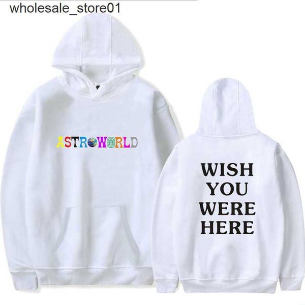 

men's hoodies designer sweatshirts travis were homme street wear pullovers loose fashion streetwear hooded, Black