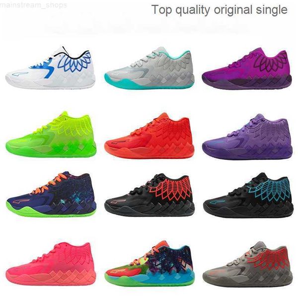 

lamelo ball mb01 ric-kmorty kids basketball shoes store outle queen city black red grey sport shoe trainner sneakers us4.5-us12