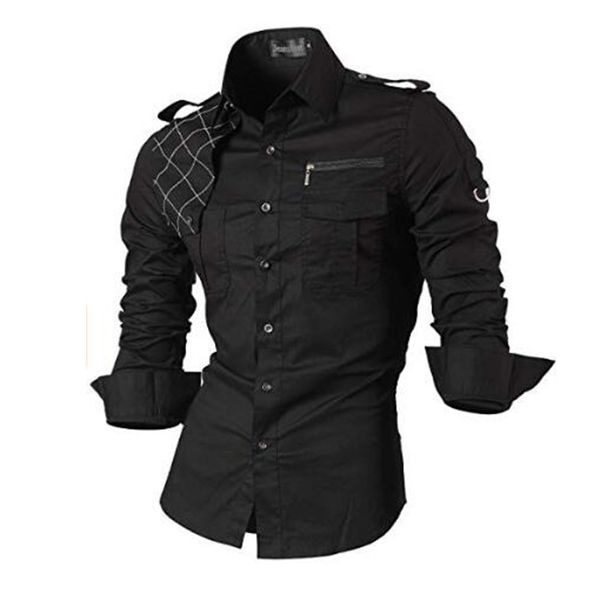 

men's casual shirts jeansian dress fashion desinger stylish long sleeve slim fit 8371 black2 221130, White;black