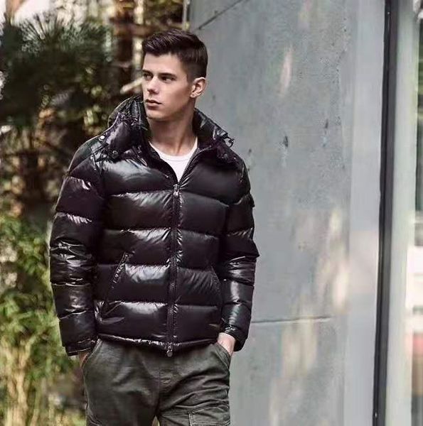 

design luxury monclair parkas coat winter men jackets down fashion classic pattern letter coats outdoor warm casual puffer feather cotton co, Black