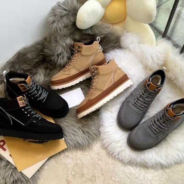 

winter new fashion high-snow boots non-slip rubber sole men's board shoes 221205, Black