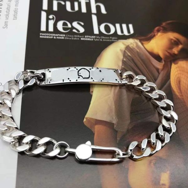 

designers bracelet fashion luxurys bangle jewelry vintage rough chain versatile men's and women's bracelets, Black