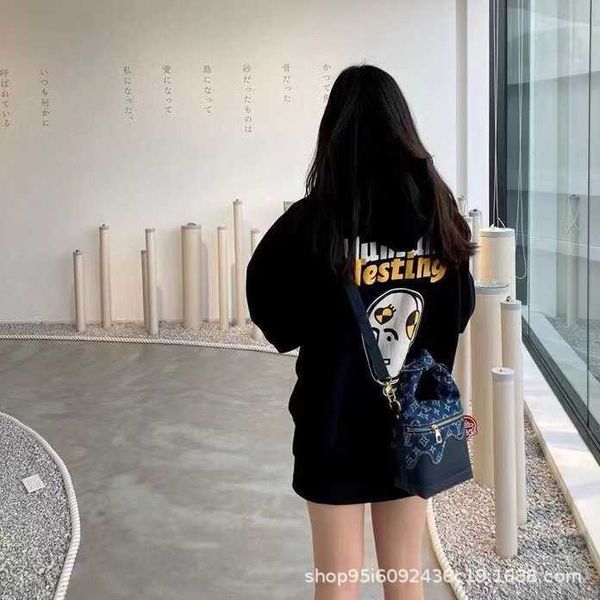 

mens hoody human designer cotton make hip hop the right made robot print embroidered plush sweater loose hooded for men and women lovers uni, Black