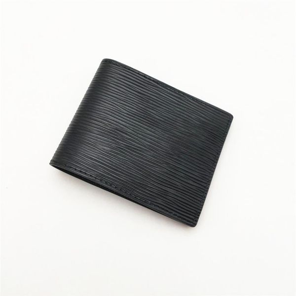

fashion mens classic men wallet stripes textured wallet multiple bifold short small wallets with box290w, Red;black