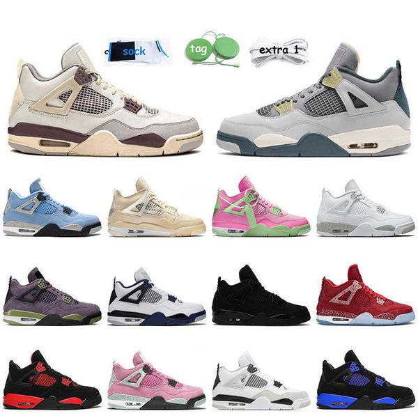 

basketball shoes mens trainers sneakers blue red thunder midnight navy white canvas black cat 2022 craft a ma maniere violet ore 4s jumpman