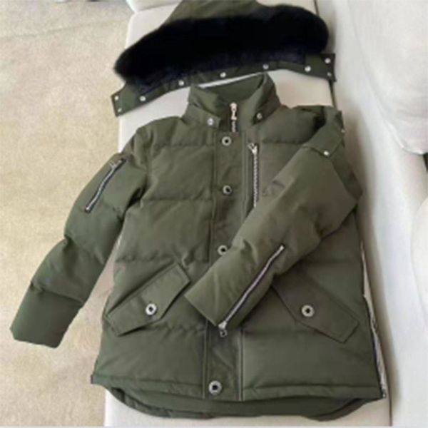 

moose puffer jacket men's down cotton jacket mens and jackets parka coat winter outdoor fashion classic casual warm embroidery zipper s, Black