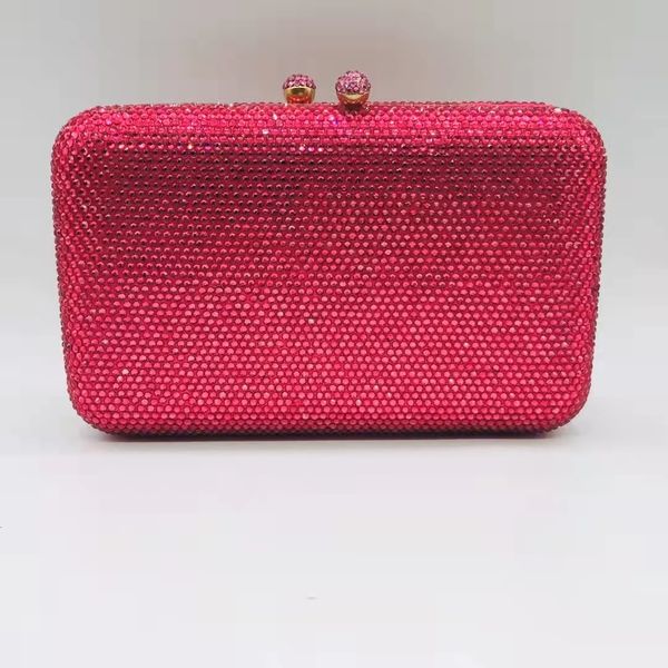 

evening bags xiyuan pink black orange silver pure color crystal clutch purse women diamond wedding dinner handbag stone birthday bag 221130