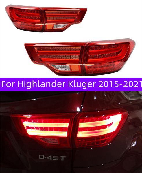 

auto taillights for kluger 20 15-20 21 highlander tail light led drl style running signal brake reversing parking lamp