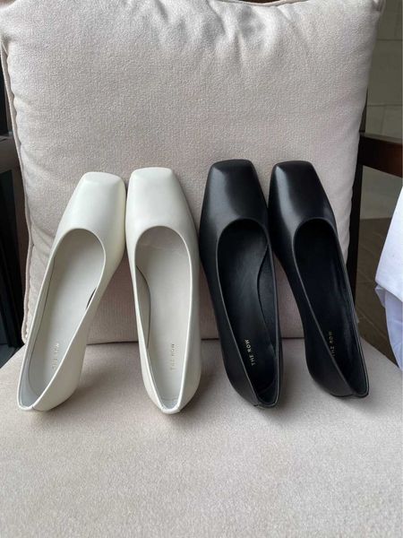 

leather the row square head single shoes shallow mouth slip on comfortable commuting low heel shoes kitten heel shoes women 79ek