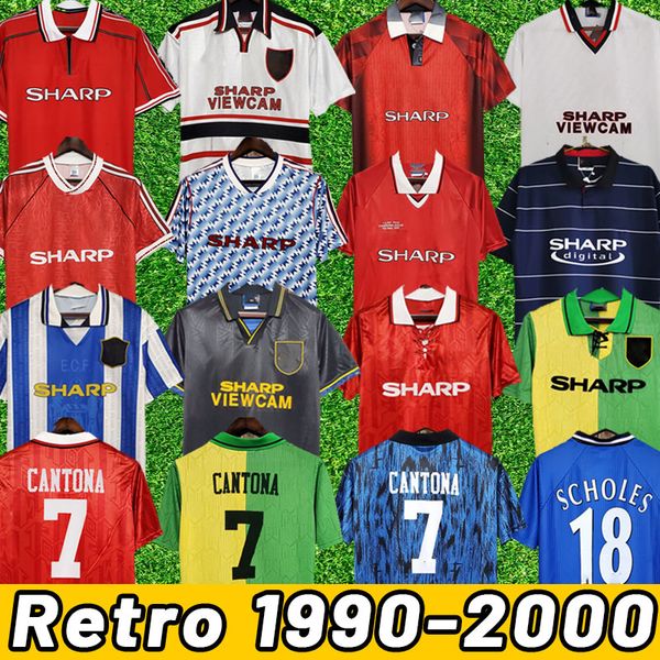 

man retro united soccer jerseys keane scholes football shirt giggs beckham cantona champion solskjaer 1990 92 93 94 95 96 97 98 99 00 1996 1, Black;yellow