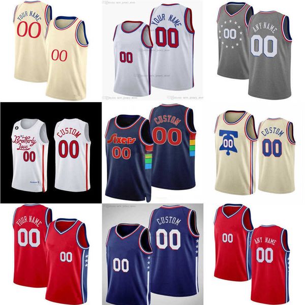 

philadelphia''76ers''custom men women youth 25 danuel house jr. jaden 11 springer 22 matisse thybulle 35 michael foster, Black;red