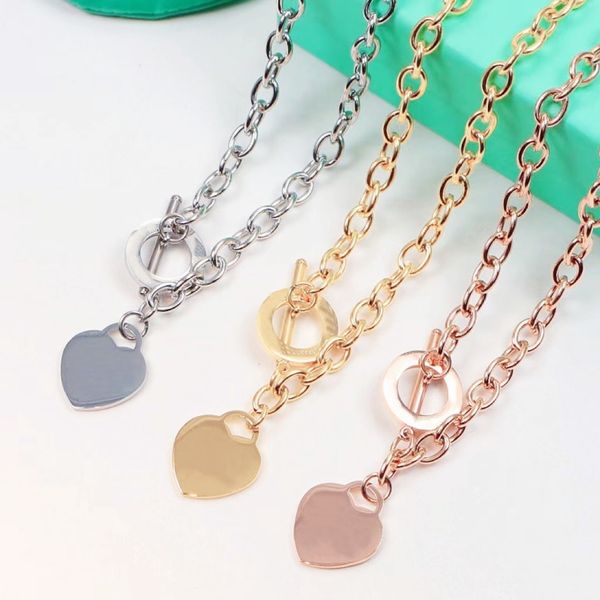 

european and american designer womens necklace bracelet fashion heart set 18k gold girl christmas love gift 316l stainless steel jewelry, Silver