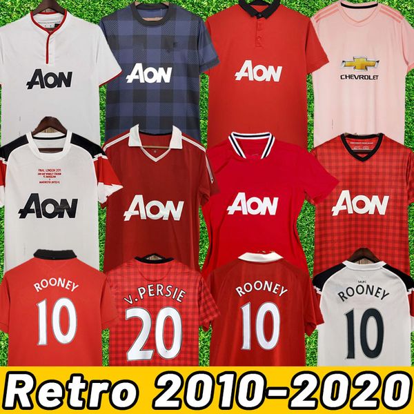 

manchesters retro utd soccer jerseys beckham ronaldo giggs scholes man 2010 2011 2012 2013 2014 10 11 12 home away third rooney 13 14 18 19, Black;yellow