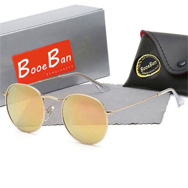 

glass lens eyeglass booe ban men classic brand retro women sunglasses pilot luxury designer eyewear round sun glasses uv protection spectacl, White;black