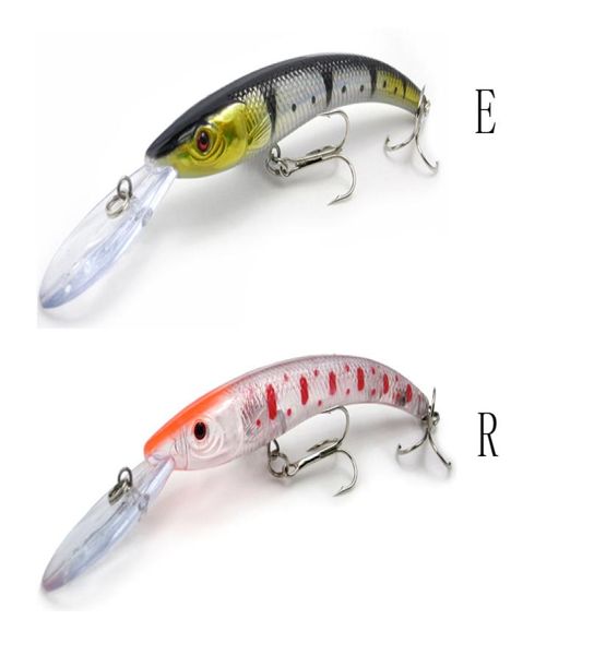 

lot 10 fishing lures crankbait hooks 161g155cm0123457289660