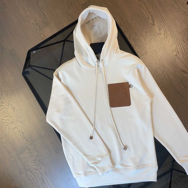 

new designer loew's sweatshirts luxury hoodies family's autumn and winter lark hooded casual sweater men's women's hoodi, Black