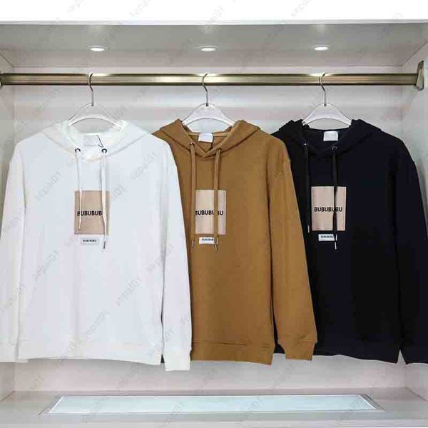 

mens designer hoodie warm hooded sweatshirt men women fashion streetwear pullover sweatshirts loose hoodies lovers clothing, Black