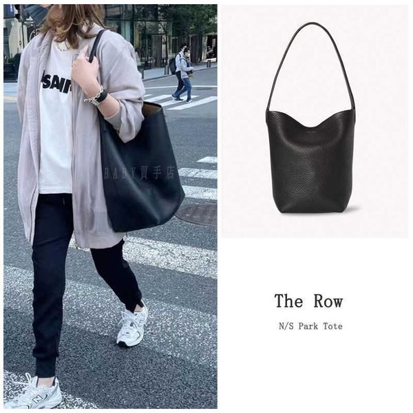 

the row bag designer small litchi cow leather one shoulder large capacity tote bag portable bucket bag