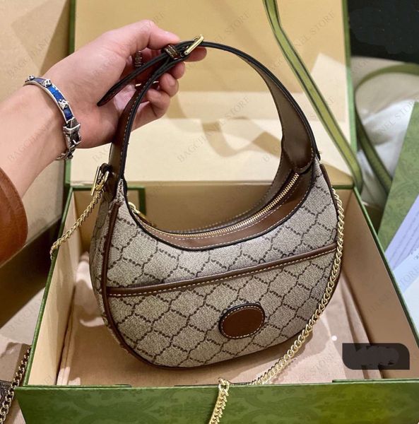 

cosmetic bags cases designer hobo armpit bags 5a womens diagonal single shoulder bag classic double letter pattern handbag with chain cross