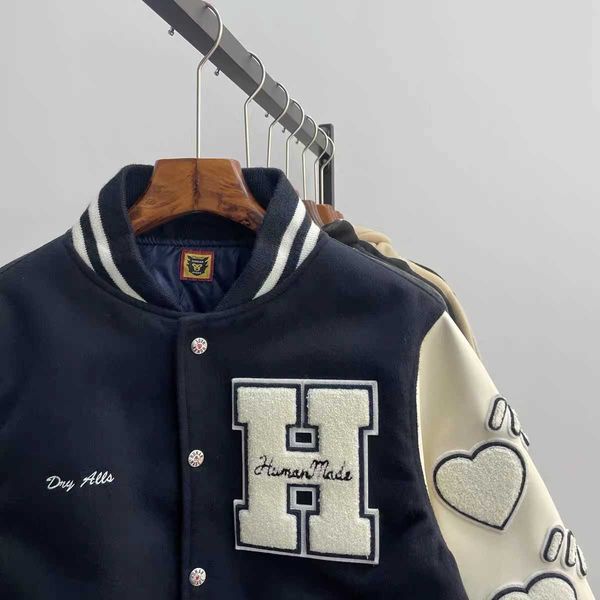 

men's coat baseball uniform human make jacket cotton jersey woolen high love couple fashion autumn women ins celebrity hip hop 2omc, Black;brown
