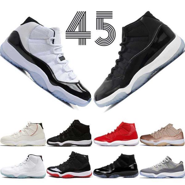 

high concord 45 11 11s cap and gown prm heiress gym red chicago platinum tint space jams men basketball shoes sports sneakers 5.5-13 #1