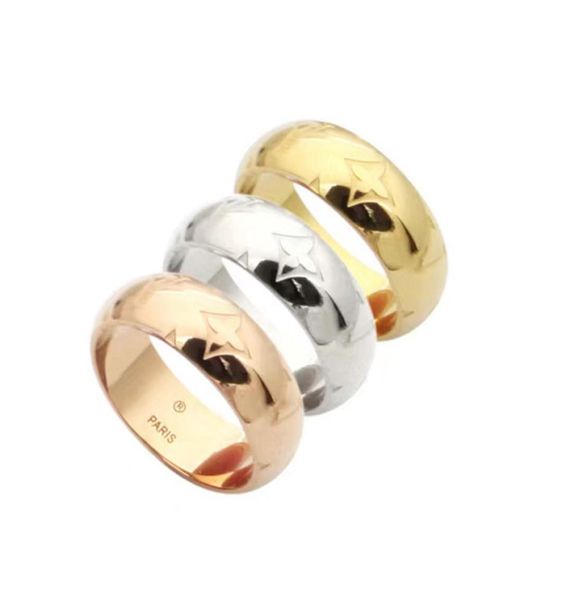 

brand classic couple ring fashion luxury designer rings for men and women stainless steel plated 18k gold ring jewelr8658166, Silver
