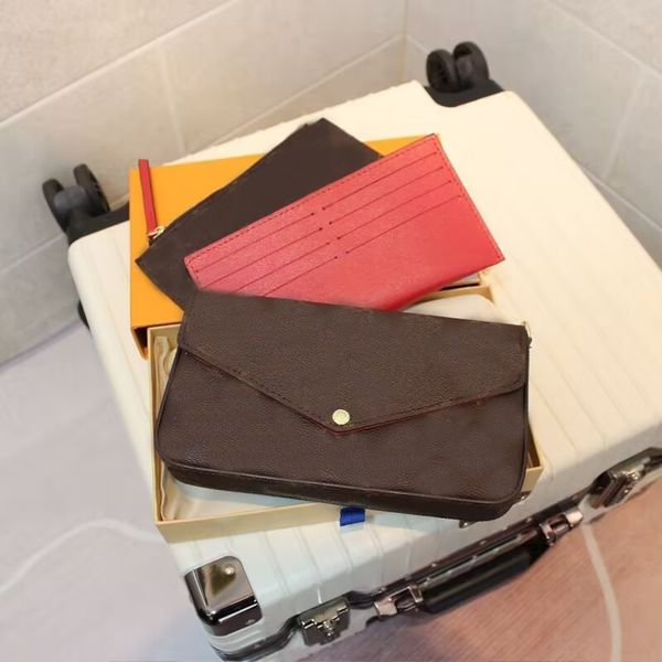 

coin purses wallets mens luxury card holder bag designer handbags mini pochette retro cosmetics on the go brown plaid short genuine leather