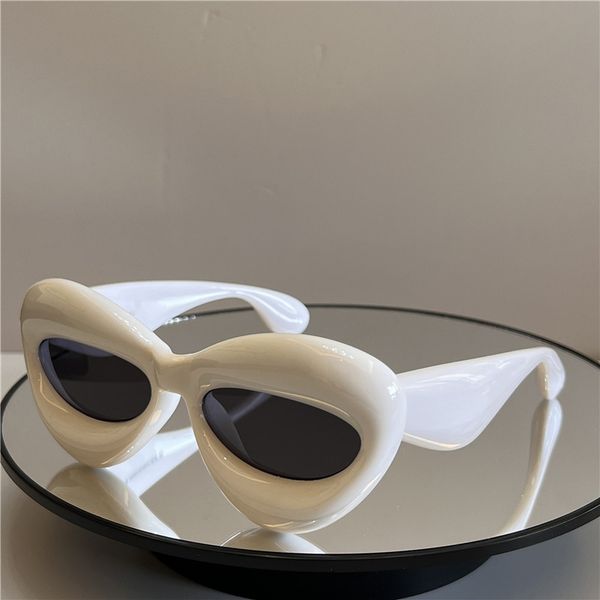 

vintage brand retro smith designer sunglasses for women and man bubble push inflatable quirky colored lips sunglasses for men design eyeglas, White;black