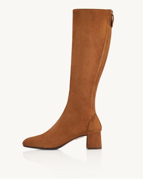 

woman winter designer aquazzuras ankle boots manzoni boot lined bootie embellished black red brown genuine leather suede play mid calf block