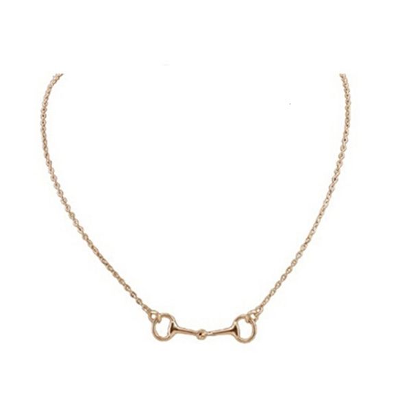 

chokers 100 925 sterling silver high polish iron stirrup horse style equestrian pendant necklace 221130, Golden;silver