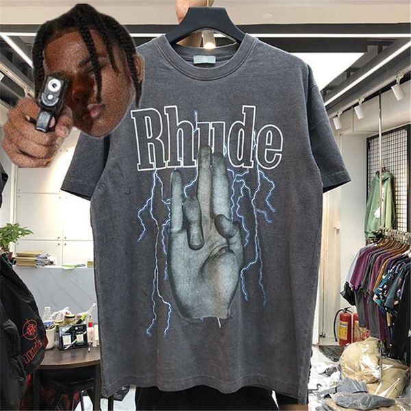 

men's t-shirts 2022ss t shirt men women washed do old streetwear t-shirts tees t221130, White;black